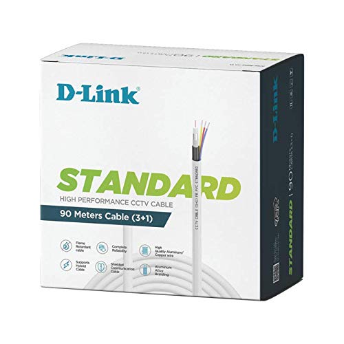 D-Link Cctv Standard 90Mtr Cable For Camera (3+1, Standard)